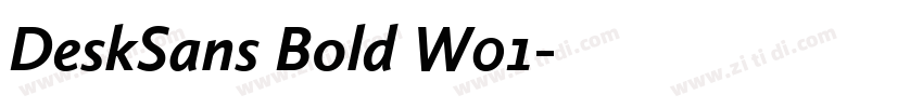 DeskSans Bold W01字体转换